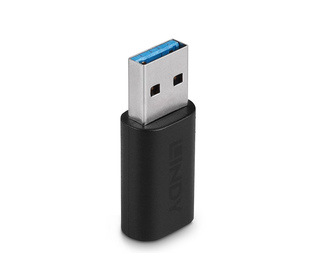 Lindy 41904 changeur de genre de câble USB 3.2 Type A USB 3.2 Type C Noir