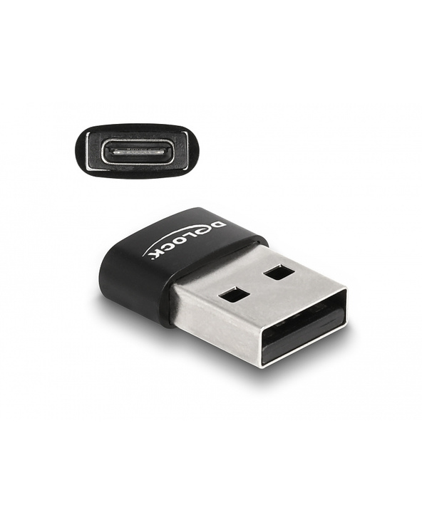 DeLOCK 60002 changeur de genre de câble USB A USB C Noir