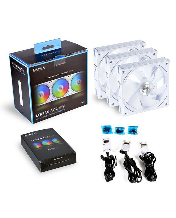 Lian Li UNI Fan AL120 Boitier PC Ventilateur 12 cm Blanc 3 pièce(s)