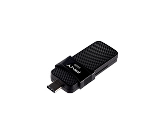PNY Duo Link lecteur USB flash 64 Go USB Type-A / USB Type-C 3.2 Gen 1 (3.1 Gen 1) Noir