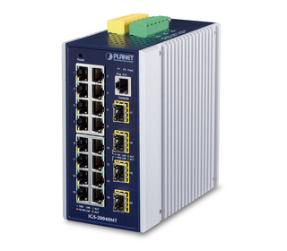 PLANET IGS-20040MT commutateur réseau Géré L2+ Gigabit Ethernet (10/100/1000) Bleu, Blanc
