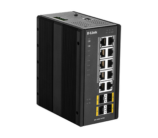 D-Link DIS‑300G‑14PSW Géré L2 Gigabit Ethernet (10/100/1000) Connexion Ethernet, supportant l'alimentation via ce port (PoE) Noi