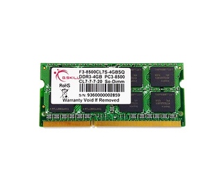 G.Skill 4GB DDR3 204-pin SO-DIMM module de mémoire 4 Go 1 x 4 Go 1066 MHz ECC