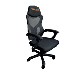 The G-Lab KS-RHODIUM-A Siège pour jeu vidéo Siège de jeu universel Chaise avec assise rembourrée Noir