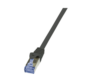 LogiLink 0.25m Cat.6A 10G S/FTP câble de réseau Noir 0,25 m Cat6a S/FTP (S-STP)