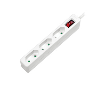 LogiLink LPS230 multiprise 1,5 m 3 sortie(s) CA Intérieure Blanc