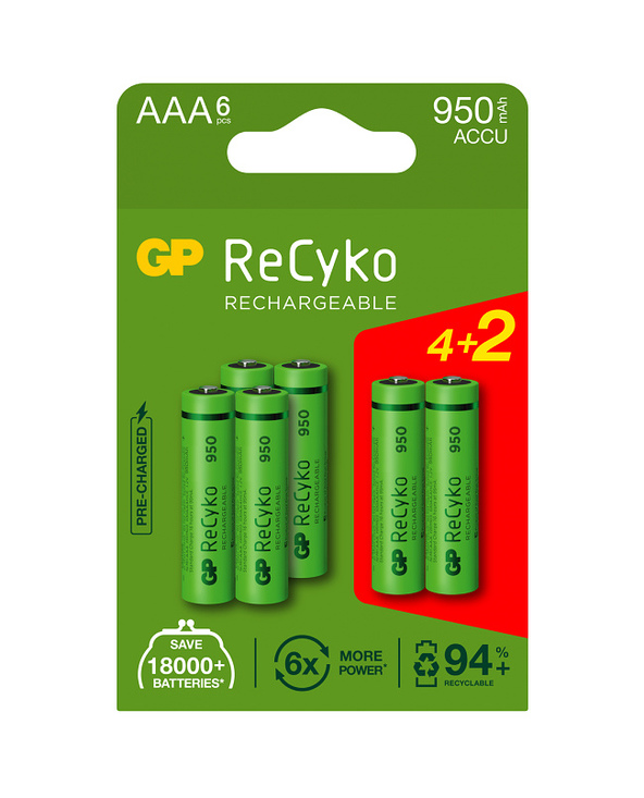 GP Batteries 201231 pile domestique Batterie rechargeable AAA Hybrides nickel-métal (NiMH)