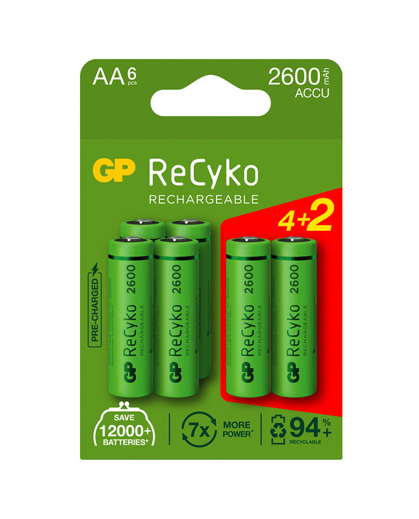 GP Batteries 201230 pile domestique Batterie rechargeable AA Hybrides nickel-métal (NiMH)