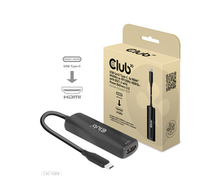 CLUB3D CAC-1588 câble vidéo et adaptateur 0,17 m USB Type-C HDMI Noir