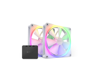 NZXT F140 RGB TWIN Boitier PC, Processeur Ventilateur 14 cm Blanc 2 pièce(s)