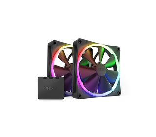 NZXT F140 RGB TWIN Boitier PC, Processeur Ventilateur 14 cm Noir 2 pièce(s)