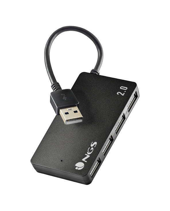 NGS IHUB4 TINY USB 2.0 480 Mbit/s Noir