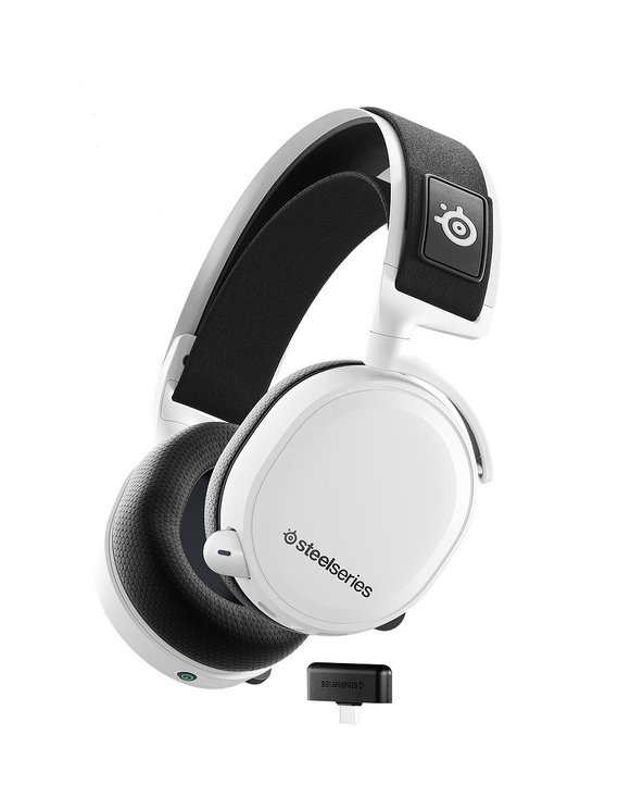 Steelseries Arctis 7+ Casque Avec fil &sans fil Arceau Jouer USB Type-C Bluetooth Noir, Blanc