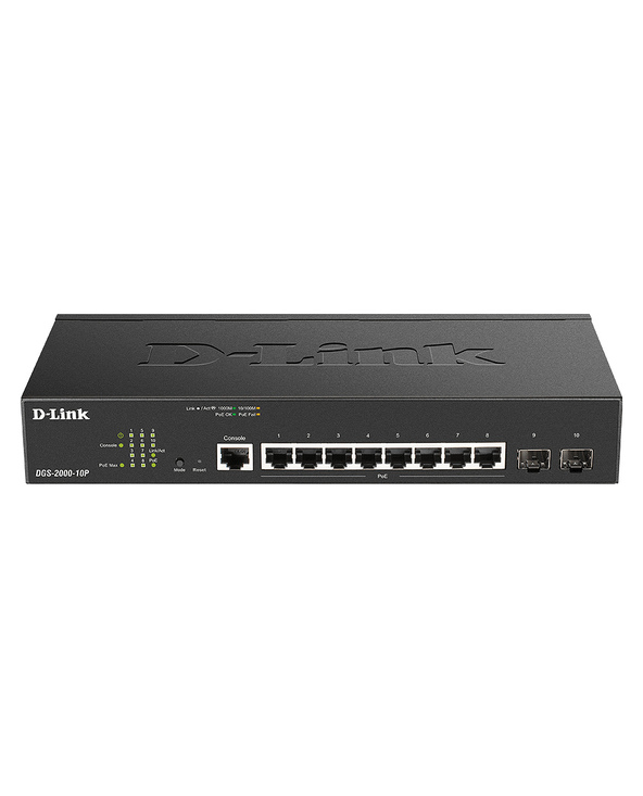 D-Link DGS-2000-10P commutateur réseau Géré L2/L3 Gigabit Ethernet (10/100/1000) Connexion Ethernet, supportant l'alimentation v