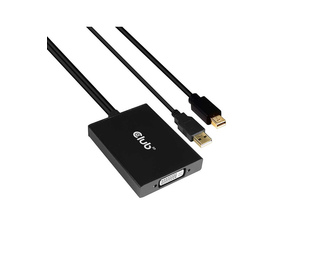 CLUB3D cac-1130 0,6 m MiniDP/USB-A DVI-D Noir