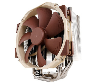 Noctua NH-U14S système de refroidissement d’ordinateur Processeur Refroidisseur 12 cm Marron, Acier inoxydable