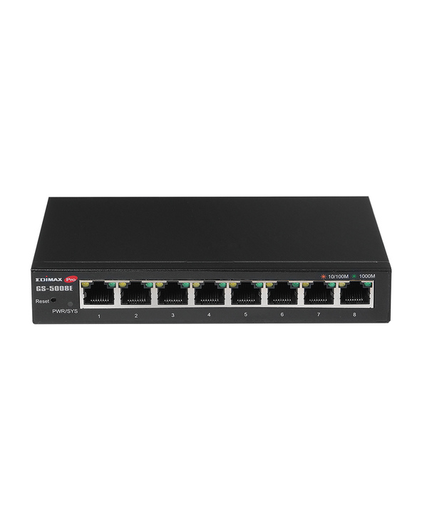 Edimax GS-5008E commutateur réseau Géré Gigabit Ethernet (10/100/1000) Noir