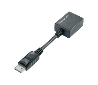 Techly DP - VGA M/F 0,07 m DisplayPort 2 x VGA (D-Sub) Noir