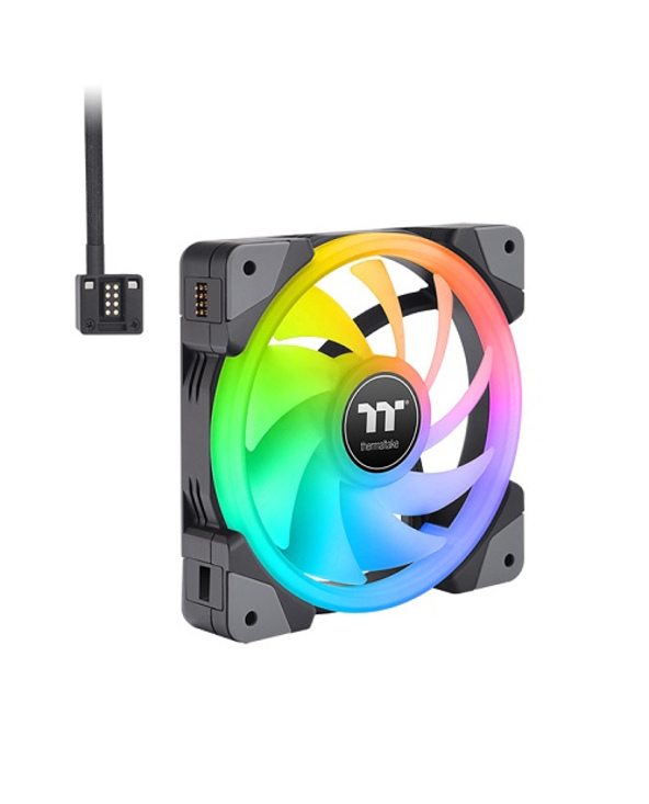 Thermaltake SWAFAN EX14 RGB PC Cooling Fan TT Premium Edition Boitier PC Refroidisseur d'air 14 cm Noir 3 pièce(s)