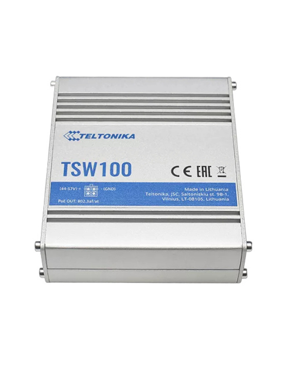 Teltonika TSW100 commutateur réseau Gigabit Ethernet (10/100/1000) Connexion Ethernet, supportant l'alimentation via ce port (Po