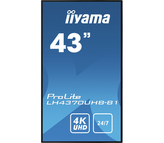 iiyama LH4370UHB-B1 affichage de messages Panneau plat de signalisation numérique 108 cm (42.5") VA 700 cd/m² 4K Ultra HD Noir I