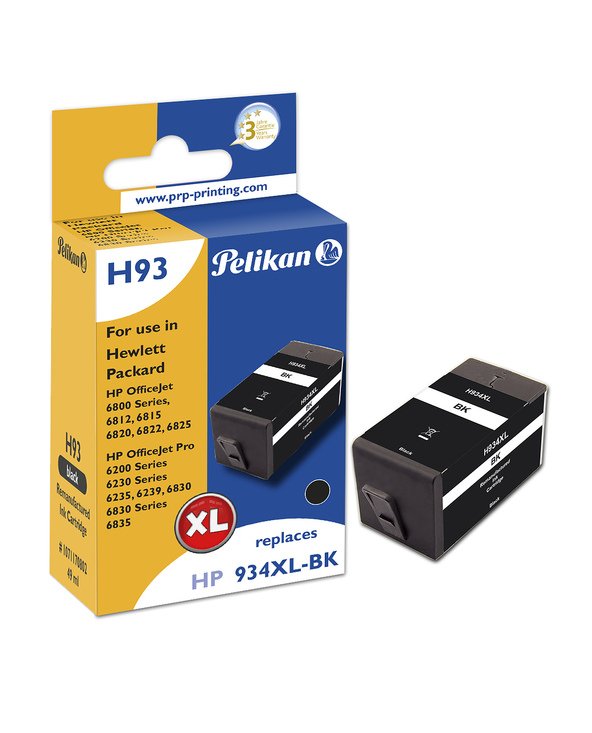 Pelikan H93 Black cartouche d'encre 1 pièce(s) Compatible Rendement élevé (XL) Noir
