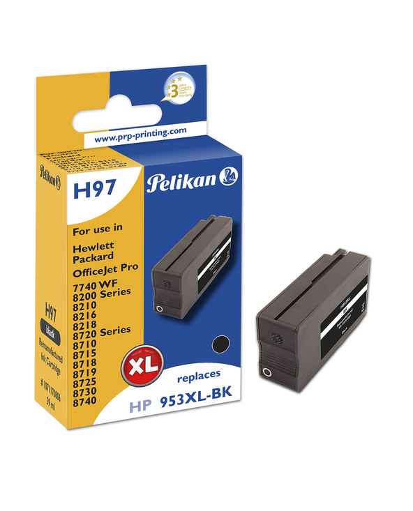 Pelikan H97 Black cartouche d'encre 1 pièce(s) Compatible Rendement élevé (XL) Noir