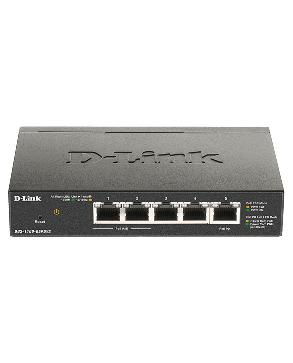 D-Link DGS-1100-05PDV2 commutateur réseau Géré Gigabit Ethernet (10/100/1000) Connexion Ethernet, su