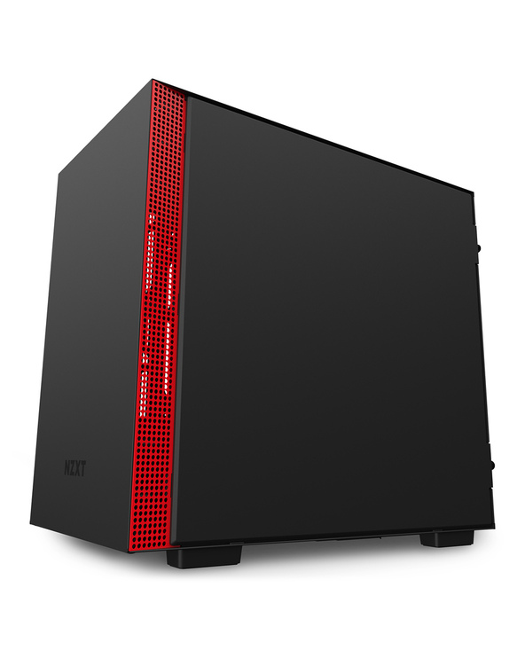 NZXT H210i Matte Black Red Mini Tower Noir, Rouge