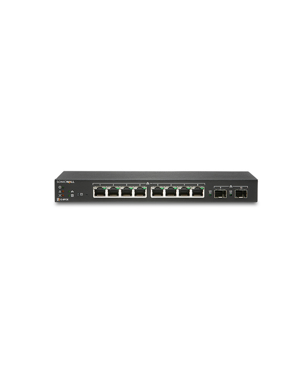 SonicWall SWS12-8 Géré L2 Gigabit Ethernet (10/100/1000) Noir