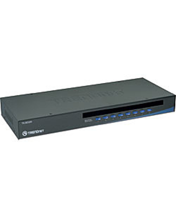 Trendnet TK-803R 8-Port USB/PS/2 Rack Mount KVM Switch commutateur écran, clavier et souris Grille de montage