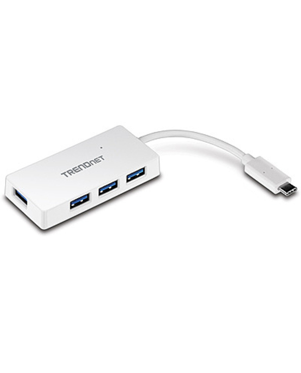 Trendnet TUC-H4E hub & concentrateur USB 3.2 Gen 1 (3.1 Gen 1) Type-C 5000 Mbit/s Blanc