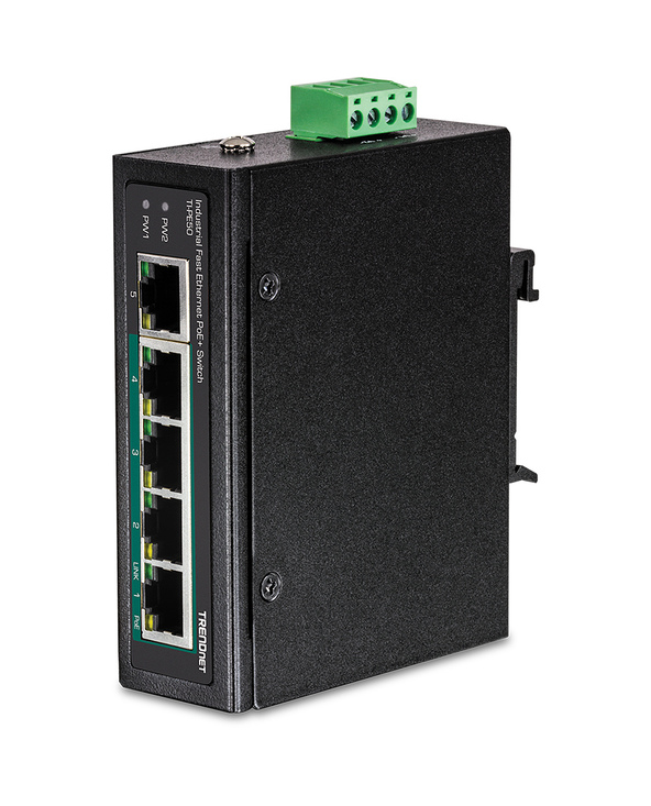Trendnet TI-PE50 commutateur réseau Non-géré Fast Ethernet (10/100) Connexion Ethernet, supportant l'alimentation via ce port (P