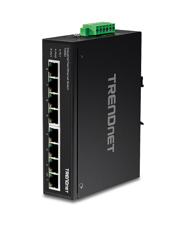 Trendnet TI-E80 commutateur réseau Non-géré Fast Ethernet (10/100) Noir