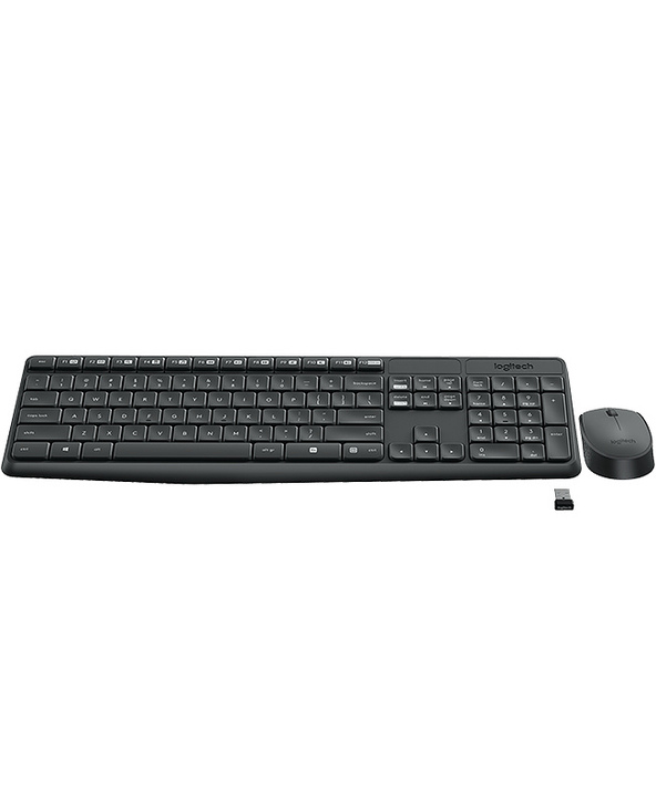 Logitech MK235 clavier Souris incluse RF sans fil Hongrois Gris