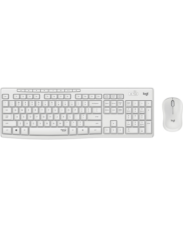 Logitech MK295 Silent Wireless Combo clavier Souris incluse RF sans fil Hongrois Blanc