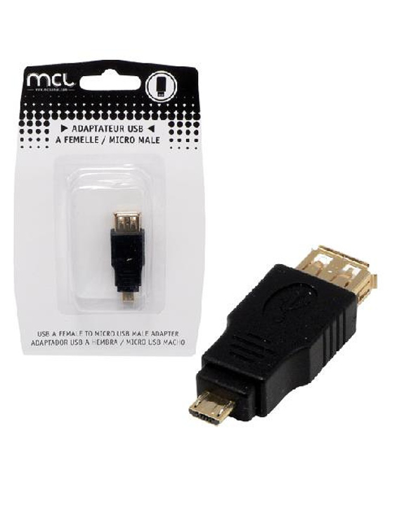 MCL USB-AF/HM changeur de genre de câble Micro USB USB A Noir