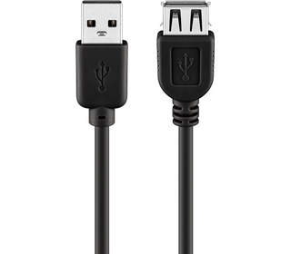 Goobay 68904 câble USB 3 m USB 2.0 USB A Noir