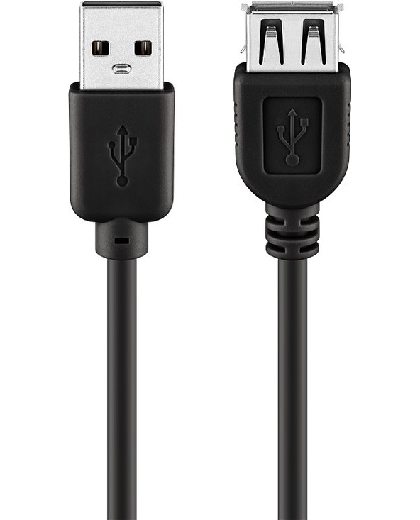 Goobay 68904 câble USB 3 m USB 2.0 USB A Noir