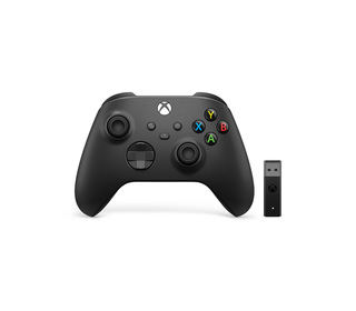 Microsoft Xbox Wireless Controller + Wireless Adapter for Windows 10 Noir Manette de jeu PC, Xbox One, Xbox One S, Xbox One X, X