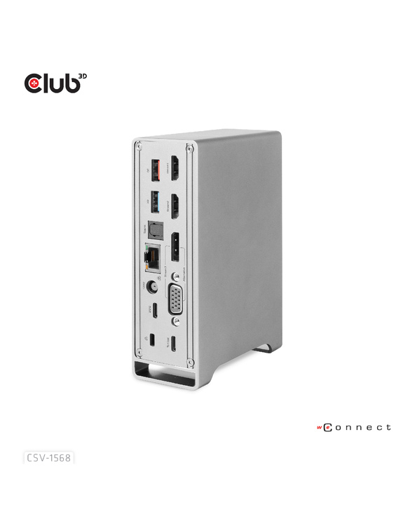 CLUB3D CSV-1568 station d'accueil USB 3.2 Gen 2 (3.1 Gen 2) Type-C Métallique