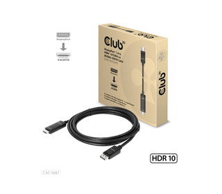 CLUB3D CAC-1087 câble vidéo et adaptateur 3 m DisplayPort HDMI Noir