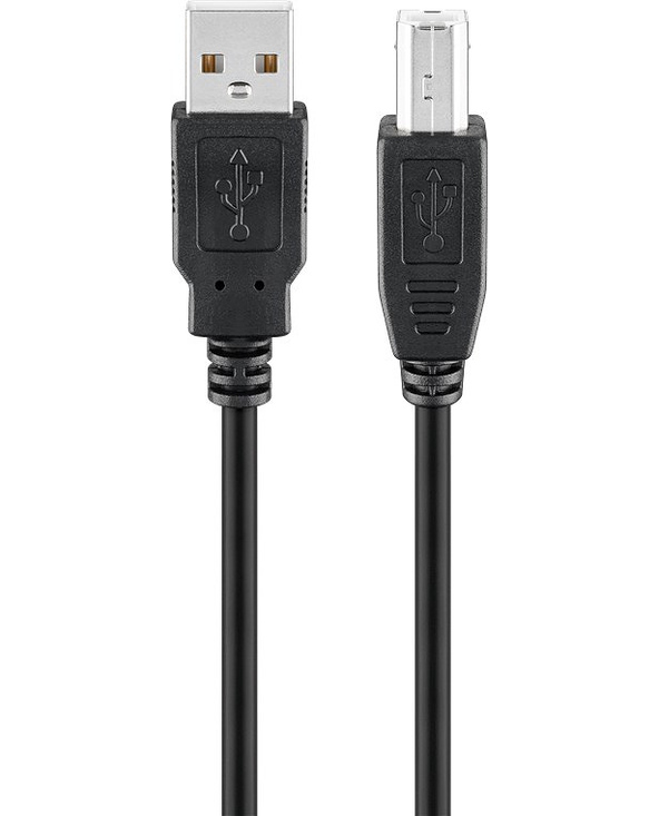 Goobay 93597 câble USB 3 m USB 2.0 USB A USB B Noir
