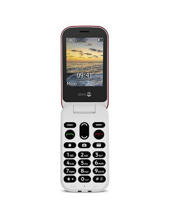 Doro 6040 blister - Red/White 7,11 cm (2.8") 118 g Rouge, Blanc Appareil-photo de téléphone