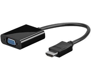 Goobay 68793 câble vidéo et adaptateur 0,1 m VGA (D-Sub) HDMI Type A (Standard) Noir