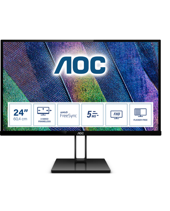 AOC V2 24V2Q 23.8" LED Full HD 5 ms Noir