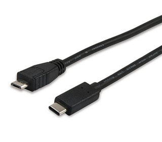 Equip 12888407 câble USB 1 m USB 2.0 Micro-USB B USB C Noir