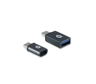 Conceptronic DONN04G changeur de genre de câble USB 3.1 Gen 1 Type-C, USB 2.0 Type-C USB 3.1 Gen 1 Type-A, USB 2.0 Micro Noir