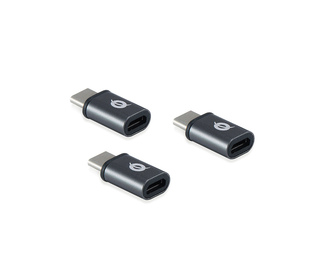 Conceptronic DONN05G changeur de genre de câble USB 2.0 Type-C USB 2.0 Micro Noir