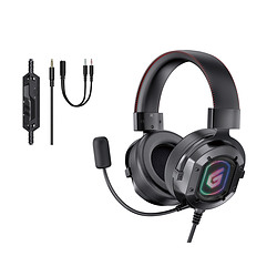 Conceptronic ATHAN03B écouteur/casque Avec fil Arceau Jouer Noir